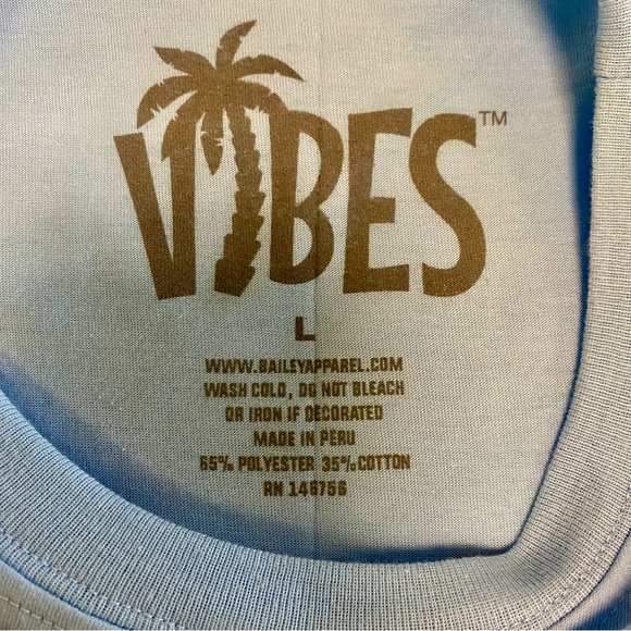 Vibes Japan 🇯🇵 Day Of The Dead 💀 Style Blue T Shirt Sz L NWT - Picture 4 of 4